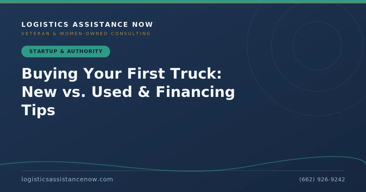 Buying Your First Truck: New vs. Used & Financing Tips