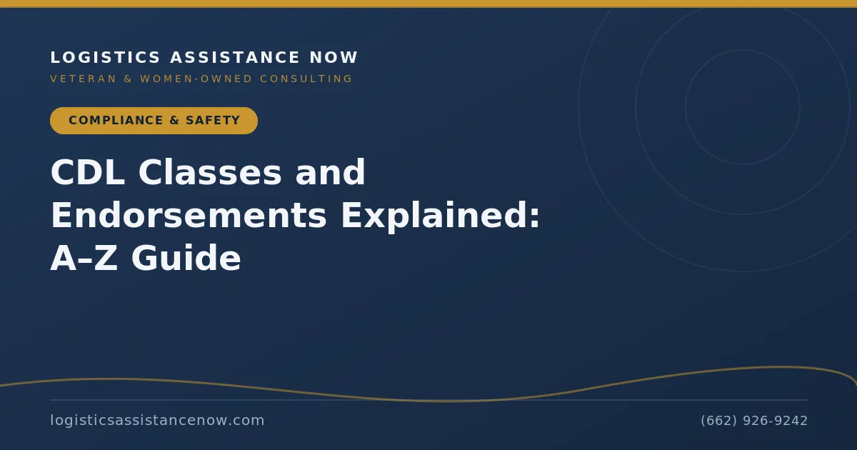 CDL Classes and Endorsements Explained: A–Z Guide