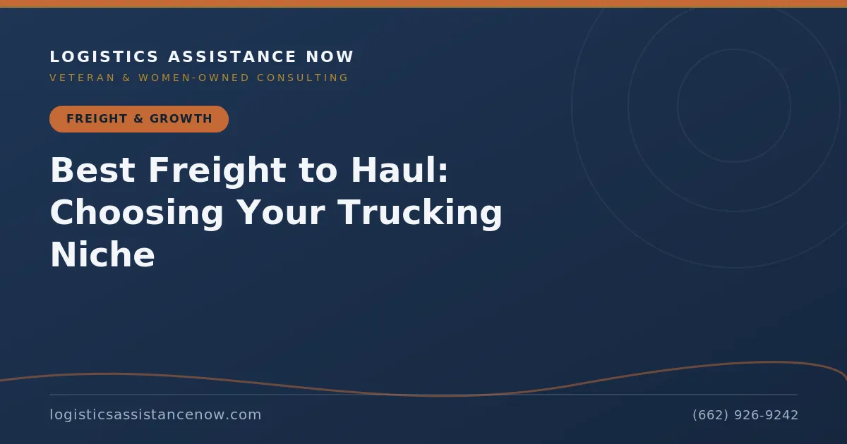 Best Freight to Haul: Choosing Your Trucking Niche