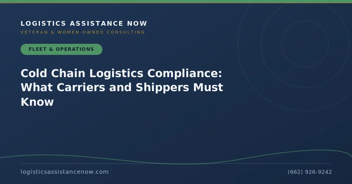 Cold Chain Logistics Compliance: A Practical Guide