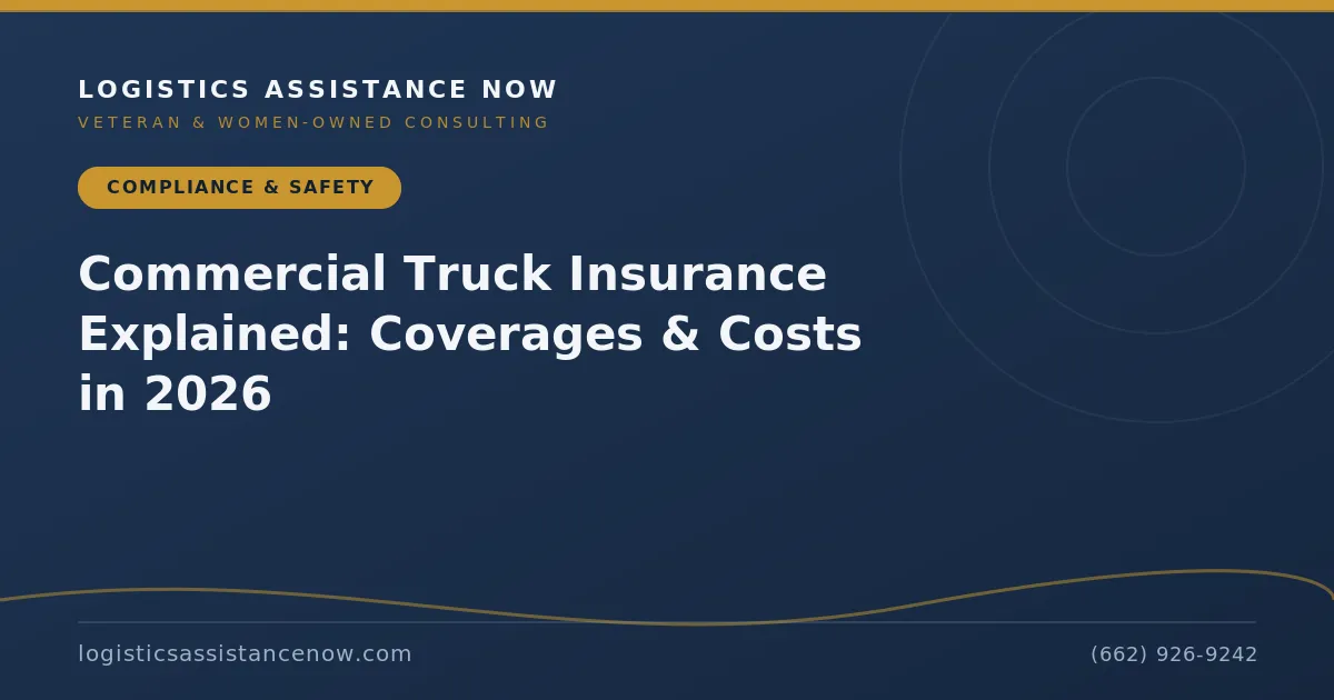 Commercial Truck Insurance Explained: Coverages & Costs in 2026