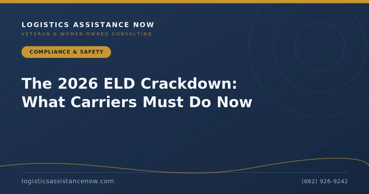 The 2026 ELD Crackdown: What Carriers Must Do Now