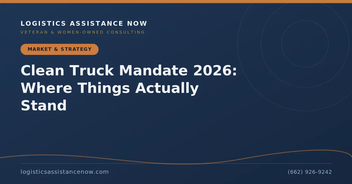 Clean Truck Mandate 2026: Where Things Actually Stand