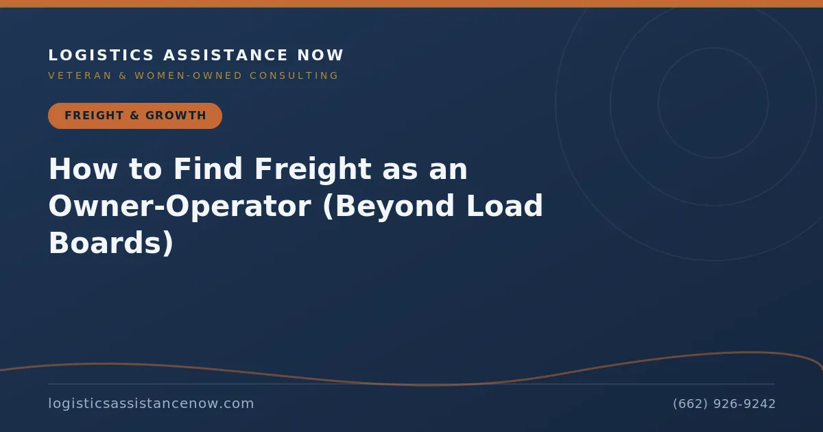 How to Find Freight as an Owner-Operator (Beyond Load Boards)