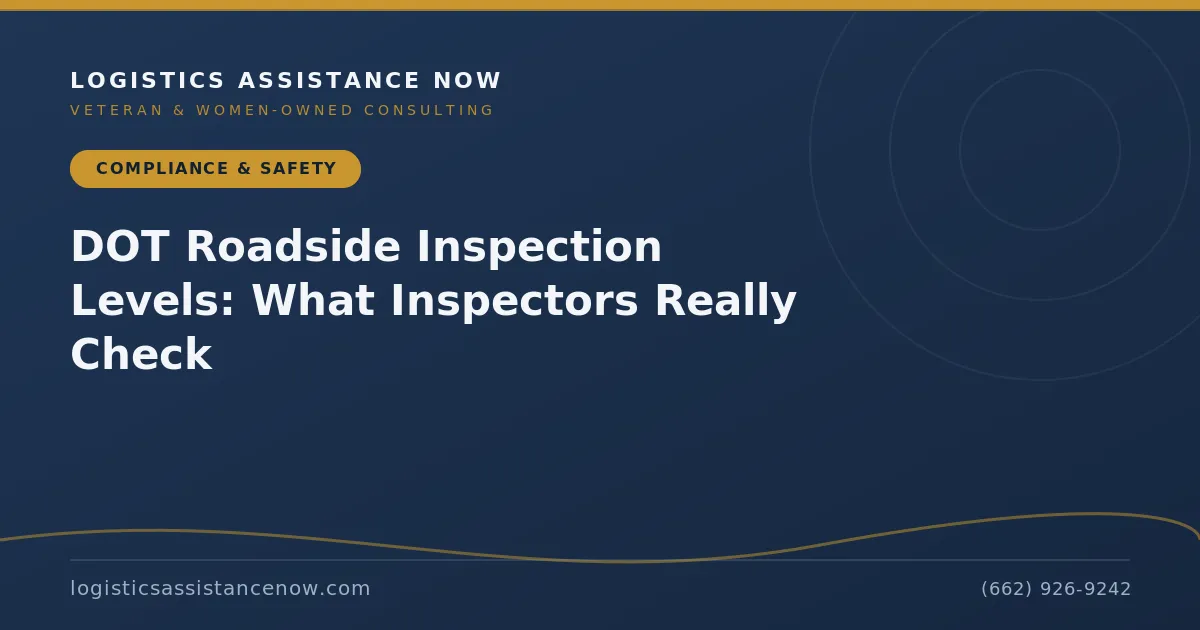 DOT Roadside Inspection Levels: What Inspectors Really Check