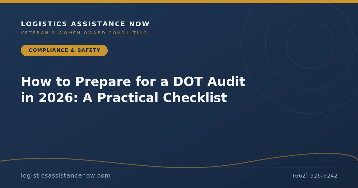 How to Prepare for a DOT Audit in 2026: A Practical Checklist