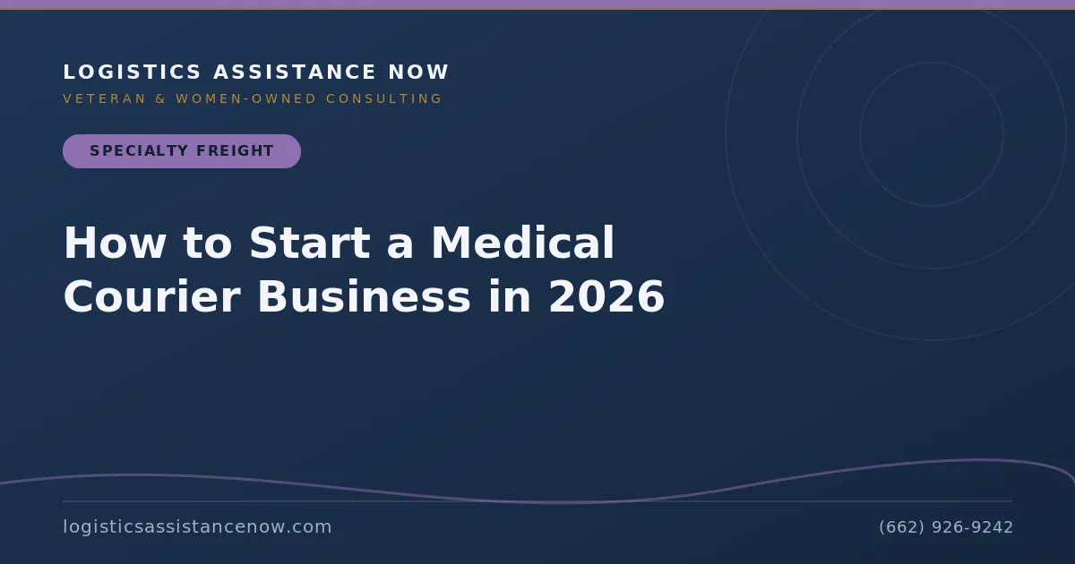 How to Start a Medical Courier Business in 2026