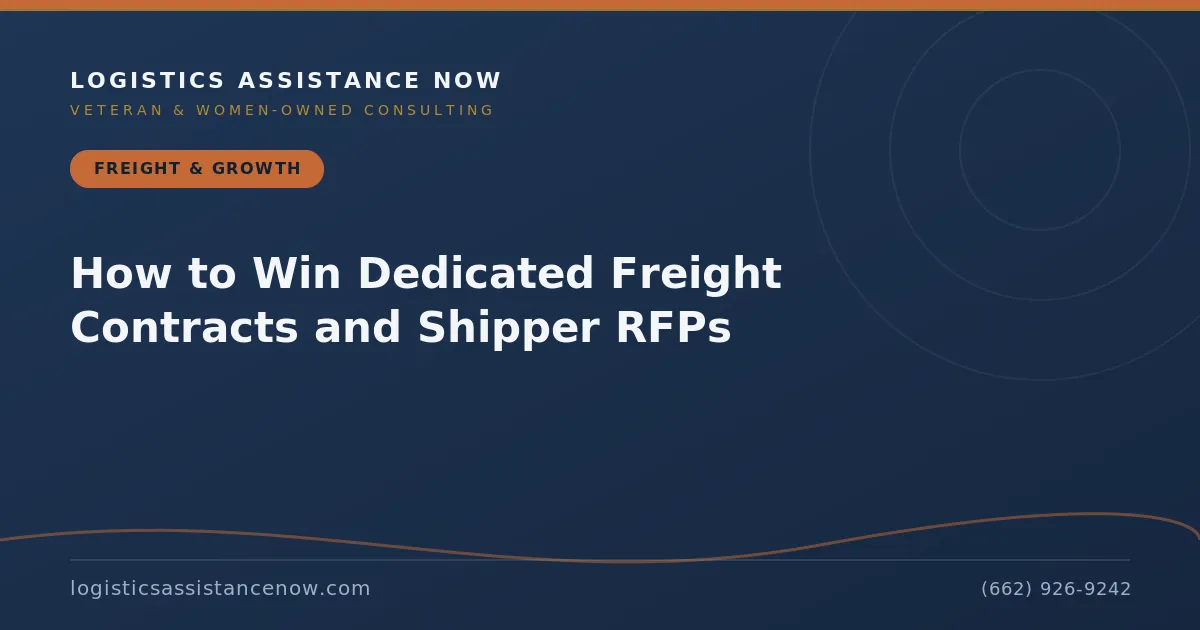 How to Win Dedicated Freight Contracts and Shipper RFPs