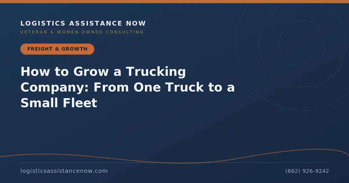 How to Grow a Trucking Company: From One Truck to a Small Fleet