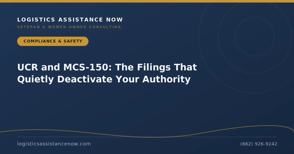 UCR & MCS-150: The Filings Carriers Forget